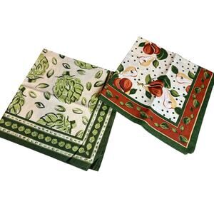 Pomegranate Dancing Artichoke & Pear Napkin Linen Bundle